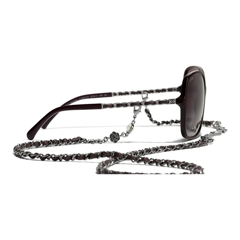 CHANEL Sunglasses Unisex Red-2