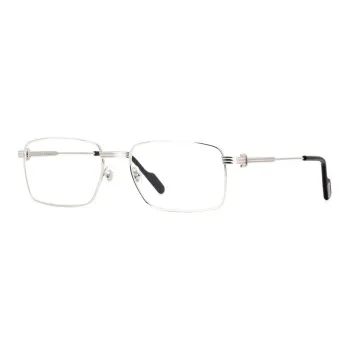 Cartier Eyeglass Frames Men Silver
