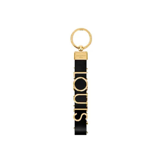 LOUIS VUITTON Leather Metal Keychains Unisex-0
