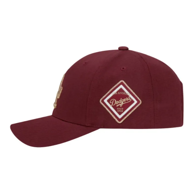 MLB Wool Blend Baseball Caps Unisex Burgundy-2
