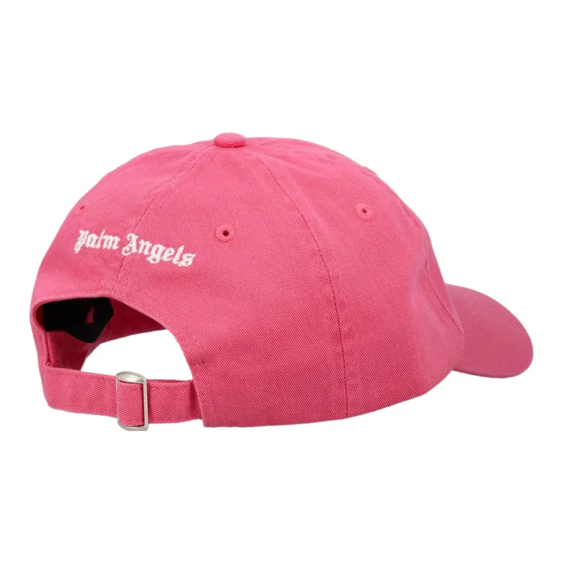 PALM ANGELS Embroidered Gothic Intarsia Logo Strap Back Cap-1