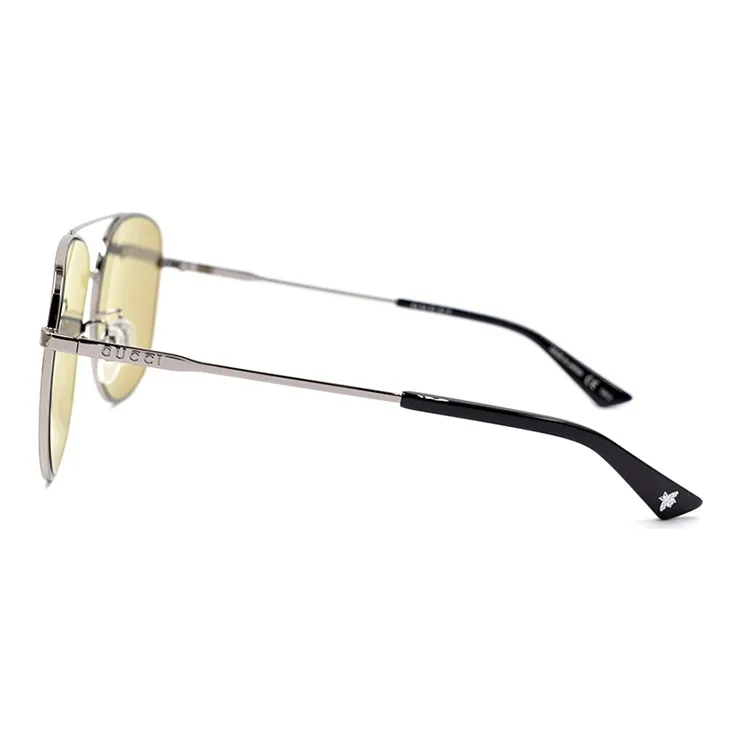 GUCCI Sunglasses Men Silver Gray-4