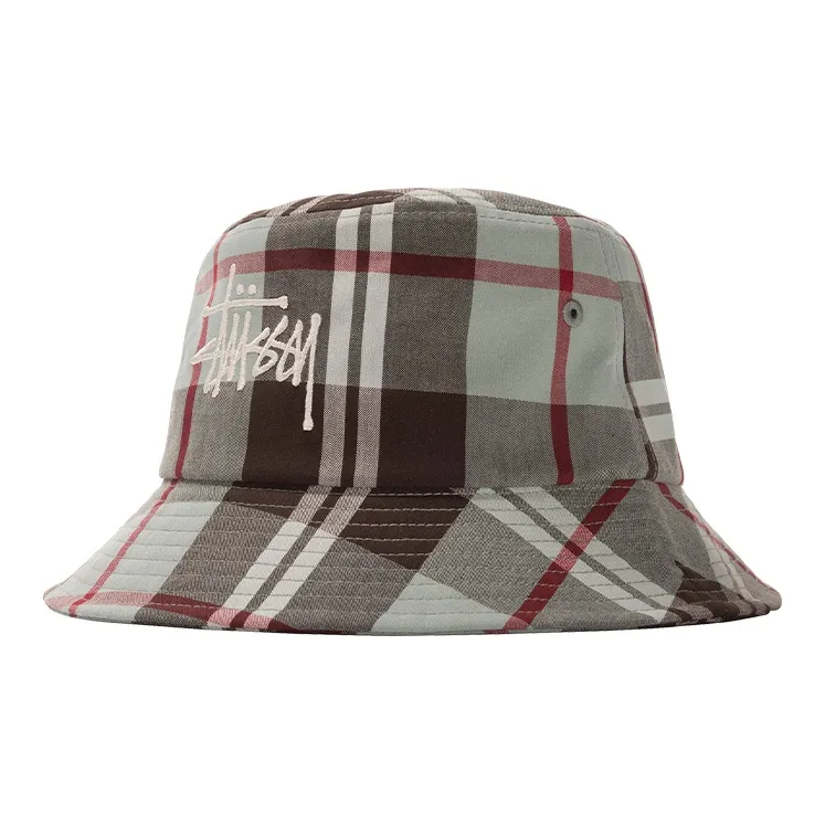 Stussy Cotton Bucket Hats Unisex Blue/Mint Gray Green/Orange-2