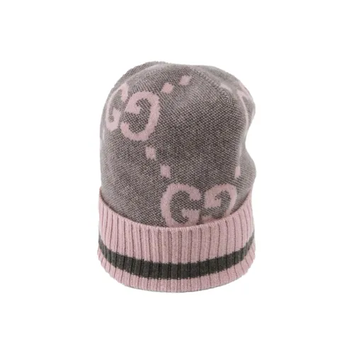 GUCCI Beanies Women's Gray/Pink