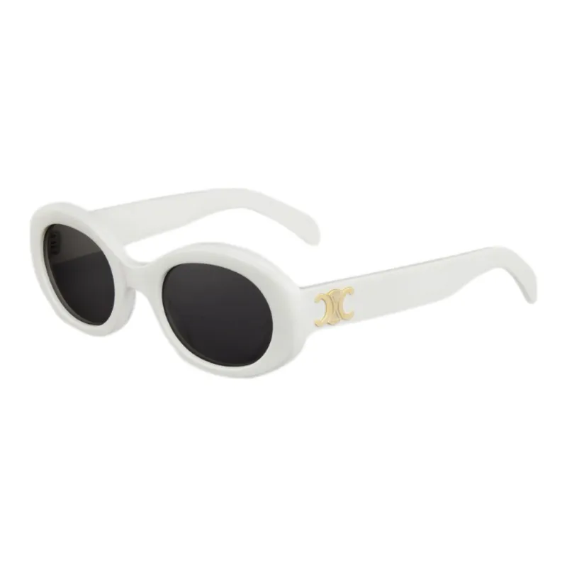 CELINE Triomphe 01 Sunglasses In Acetate White-0