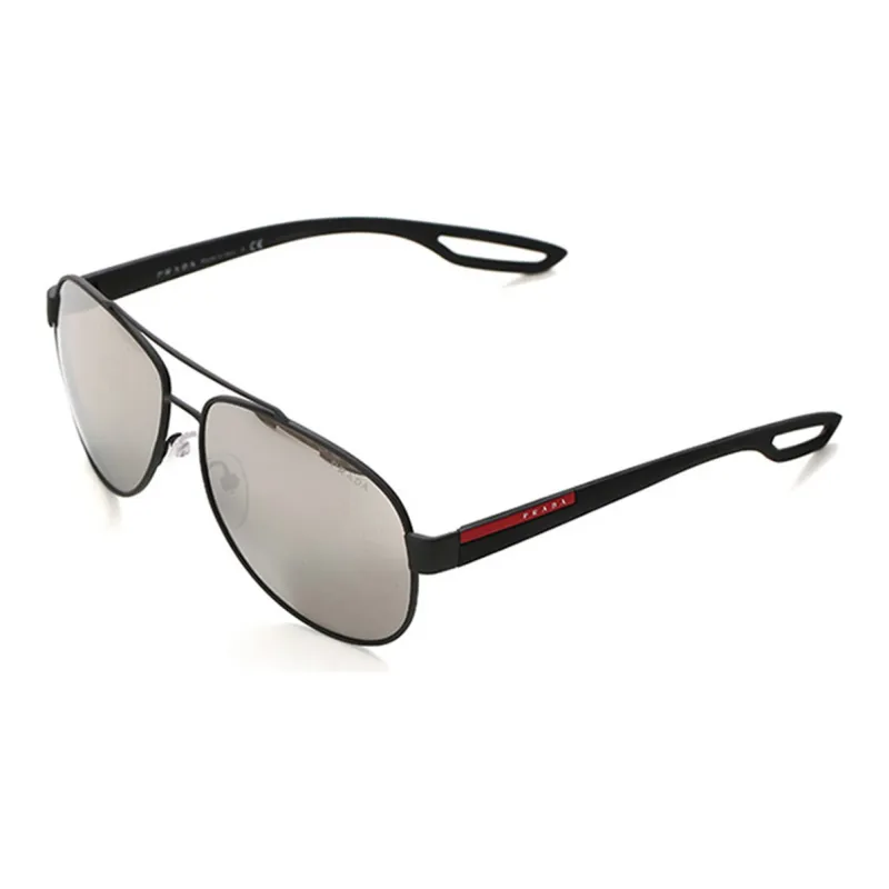 PRADA Sunglasses Men Dark Gray Frame With Light Gray Lens-1