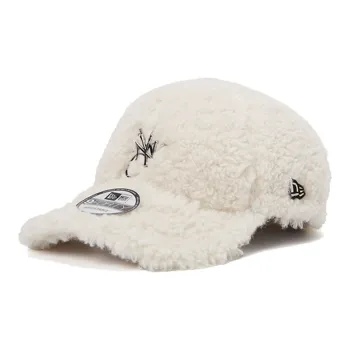 New Era Cotton Polyester Blend Baseball Caps Unisex Cream