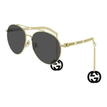 GUCCI Sunglasses Unisex Gold Gray