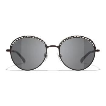 CHANEL Sunglasses Unisex Gray
