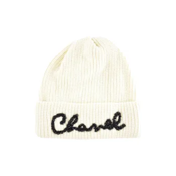CHANEL Cashmere Beanies Women's White