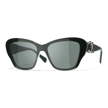 CHANEL Sunglasses Women's Green