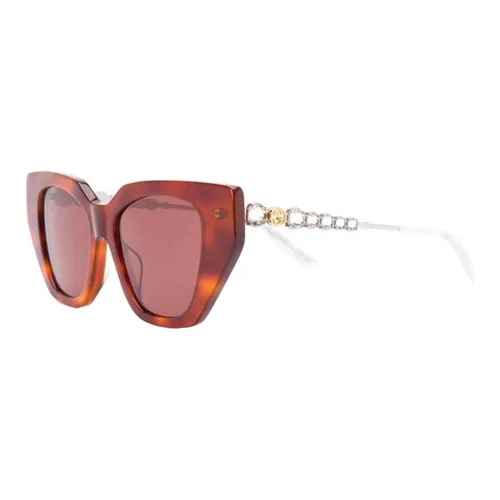 GUCCI Sunglasses Women's Brown/Silver