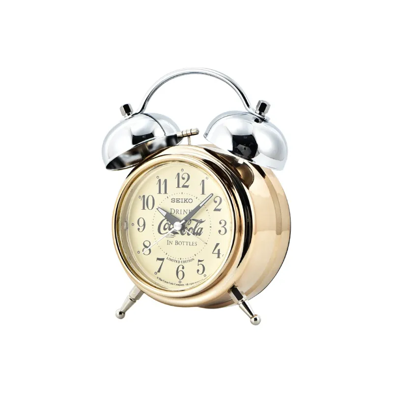 SEIKO Sweeping Seconds Movement Metal Alarm Clock Unisex Yellow-1