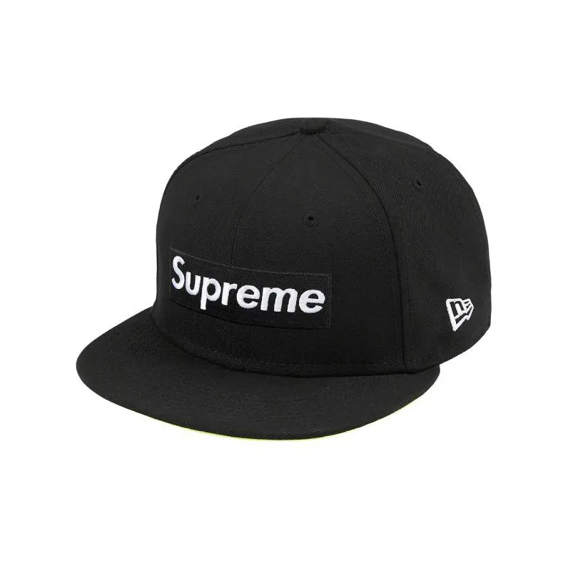 New Era X Supreme Cap Unisex Black 7 1/4