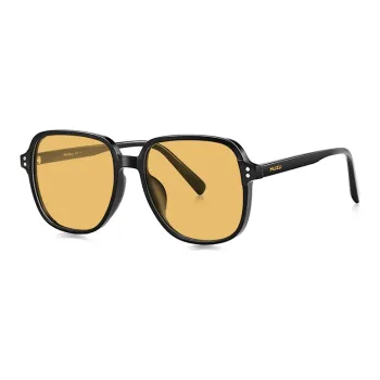 MUZU TR/Memory Plastic Square Sunglasses Unisex