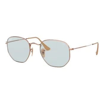 RayBan Alloy Irregular Shape Sunglasses Unisex Brown