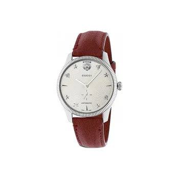 GUCCI G Timeless Collection Wrist Watch Automatic Mechanical Movement Leather Watch Bands White Dial Women's Watch