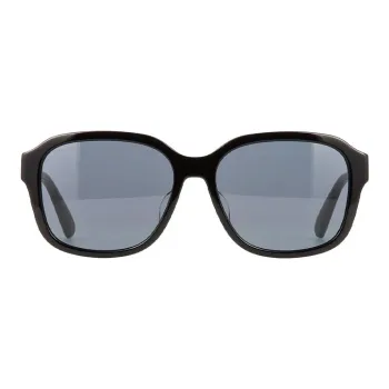 GUCCI Plate Frame Oval Sunglasses Unisex Black