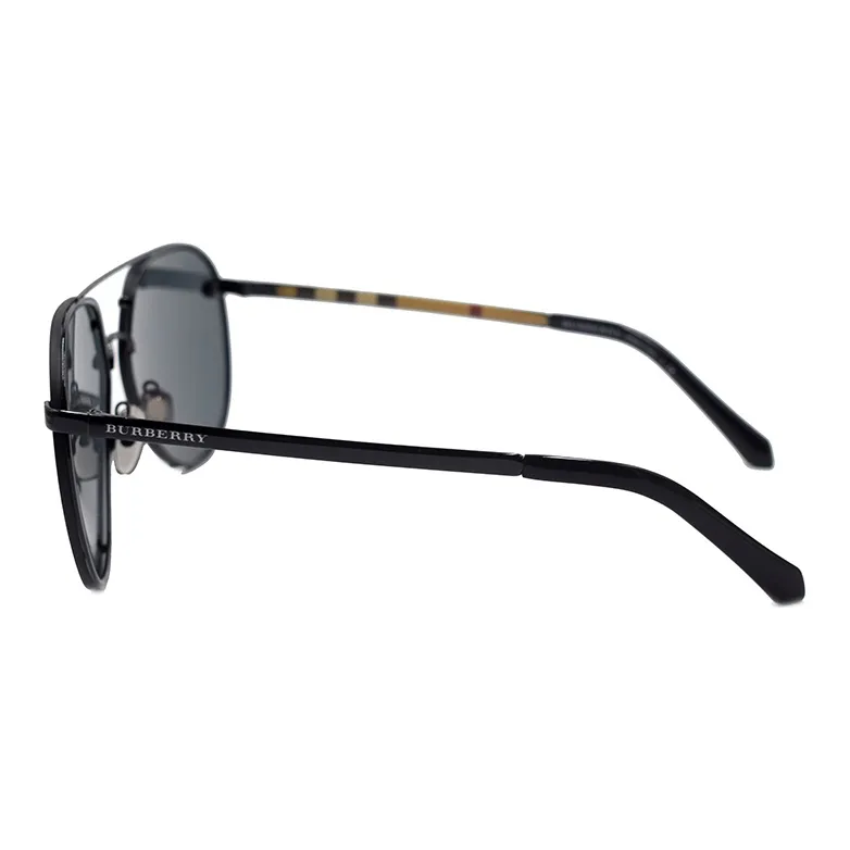 Burberry Metal Aviator Sunglasses Men's Black-1