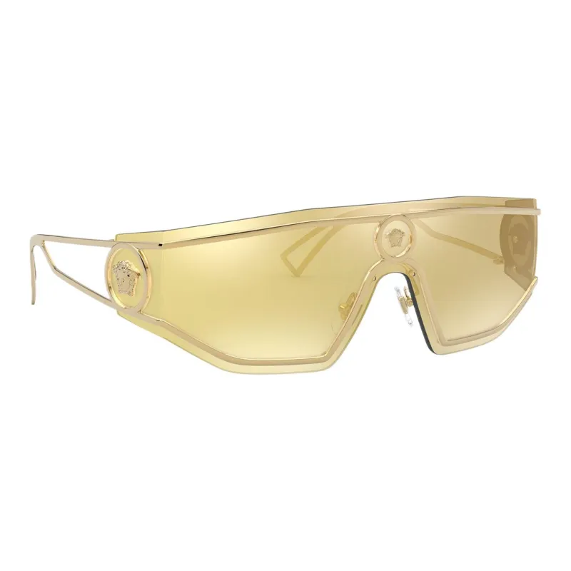 VERSACE Logo Plaque Shield Sunglasses-2
