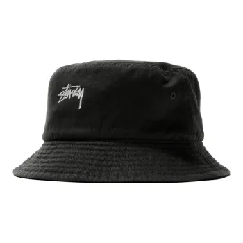 Stussy Cotton Bucket Hats Unisex Black