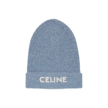 CELINE Women'ss Letter Embroidered Knit Beanie
