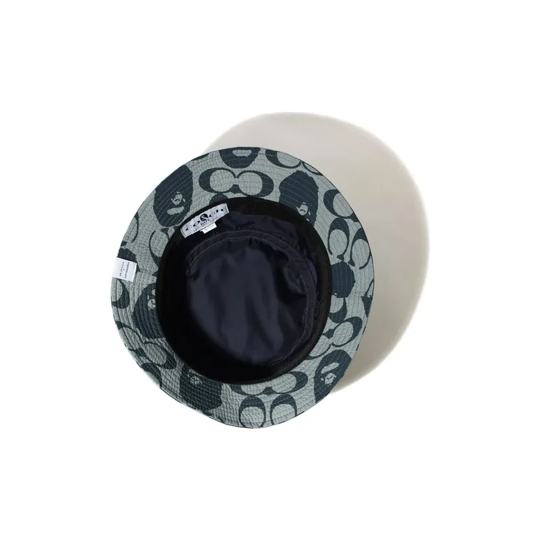 A BATHING APE Cotton Bucket Hats Unisex Black-2
