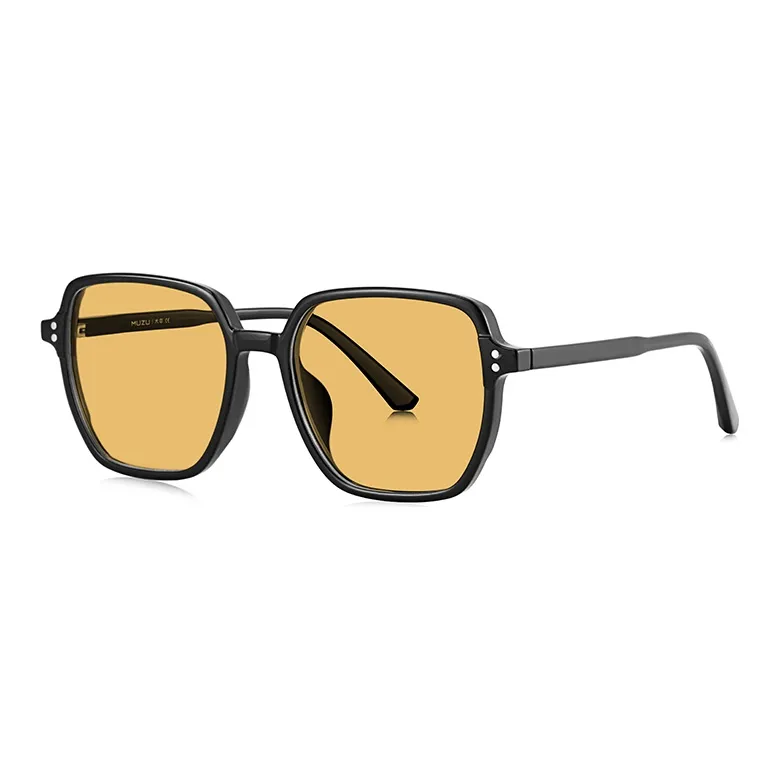 MUZU TR/Memory Plastic Square Sunglasses Unisex-6