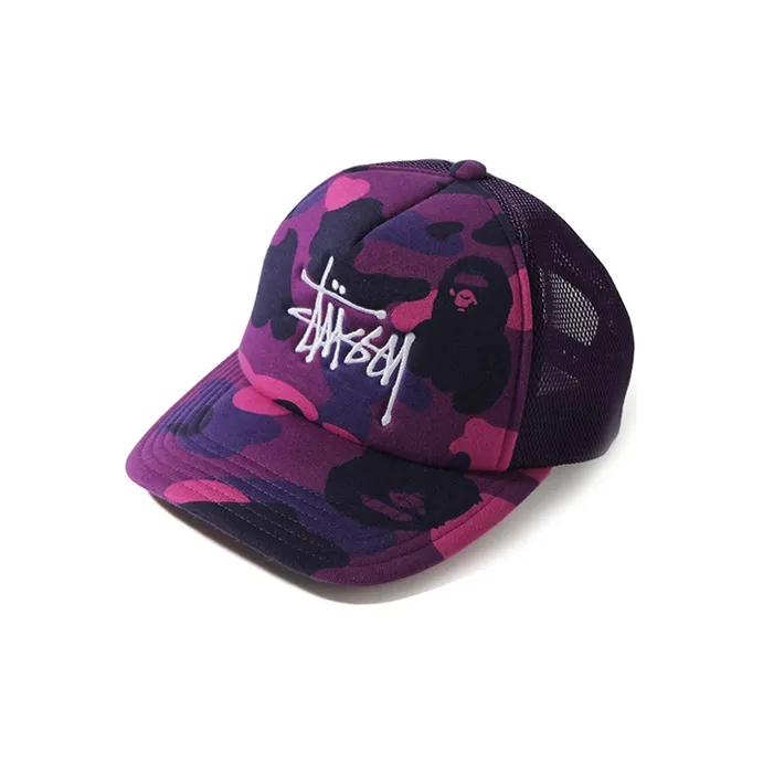 Bape X Stussy Trucker Cap-8