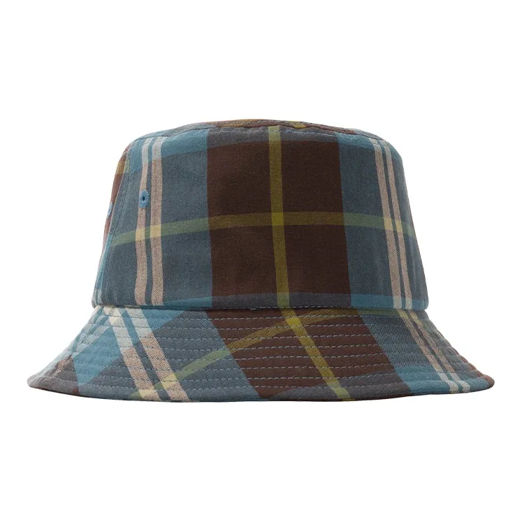 Stussy Cotton Bucket Hats Unisex Blue/Mint Gray Green/Orange-1