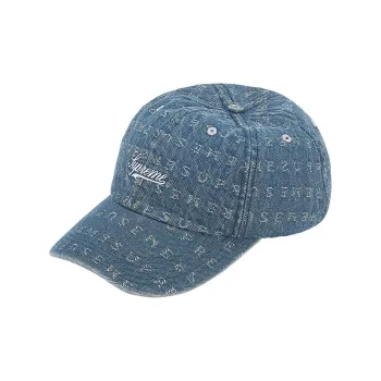 Supreme Jacquard Logos Denim Six Panel