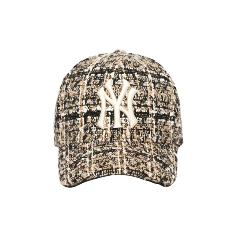 MLB Polyester Baseball Caps Women's Beige-0