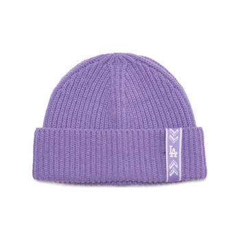 MLB Plush Yarn Beanies Unisex Purple