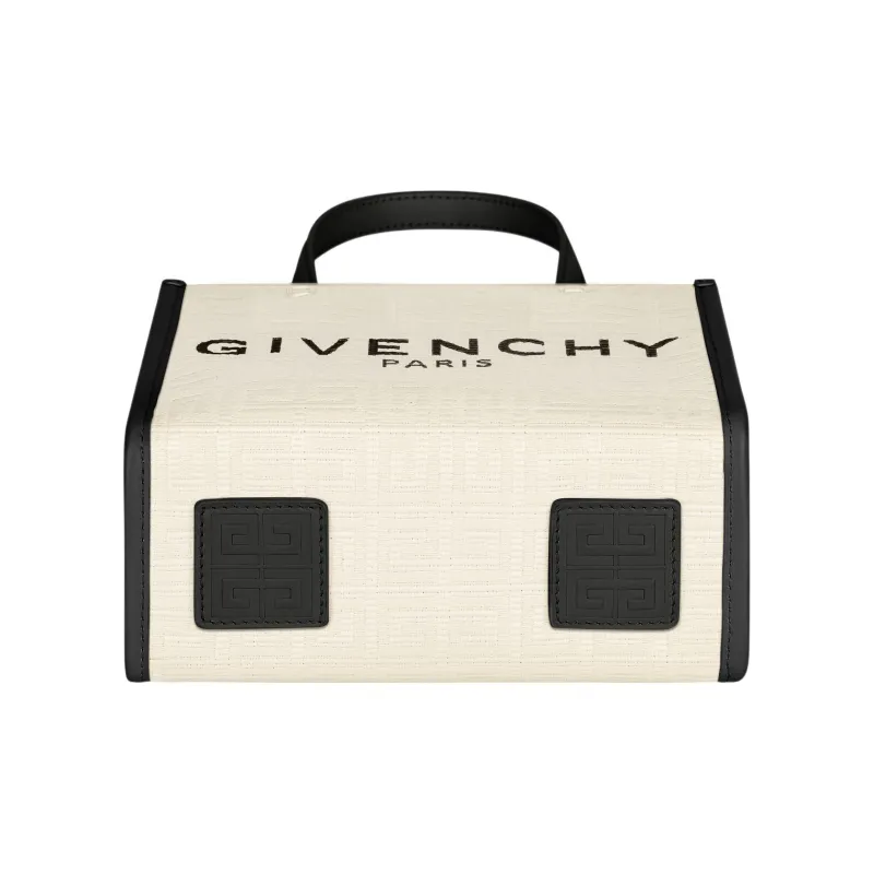 GIVENCHY Cabas Series Cow Leather Shoulder Bag, Crossbody Bag, Handbag Mini Women's Black Beige-3
