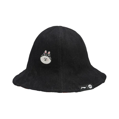 Line Friends X LINING Bucket Hats Unisex Black