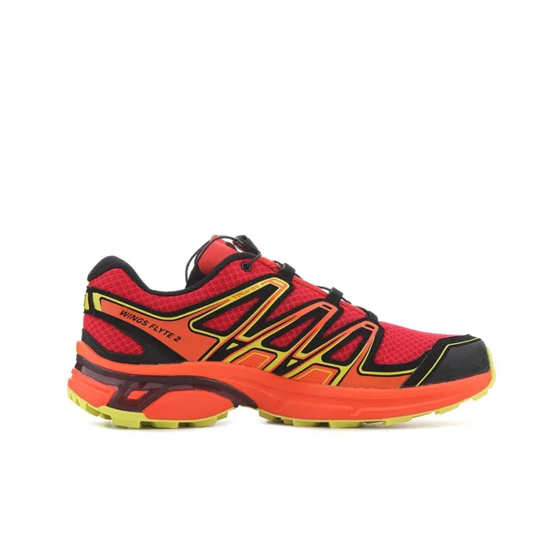 SALOMON Outdoor Shoes Men Low Top Red/Black/Yellow-1
