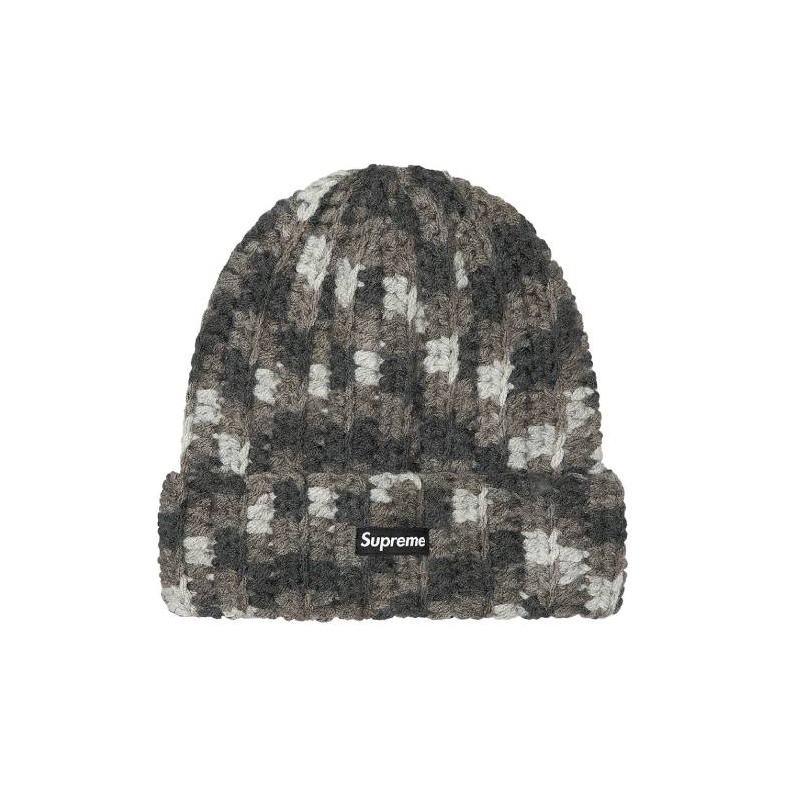 帽子 Supreme Crochet Beanie gray Supreme Crochet Beanie (SS25) Heather Grey - SS25 - US