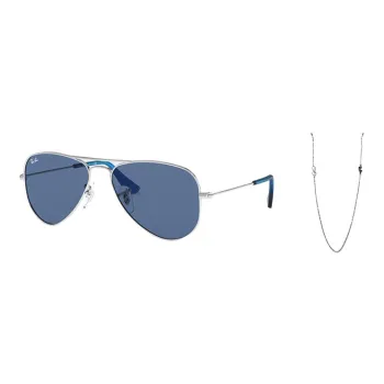 RayBan Sunglasses Kids Silver Frame Dark Blue Lens 212/80