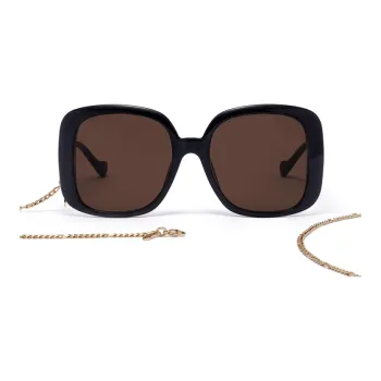 GUCCI Square Frame Chain Sunglasses