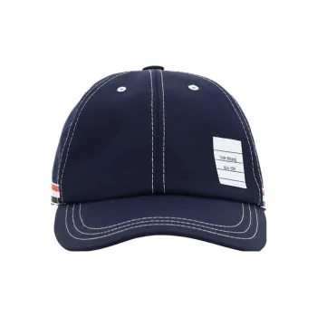 THOM BROWNE 4 Bar Tag Curved Peak Baseball Cap