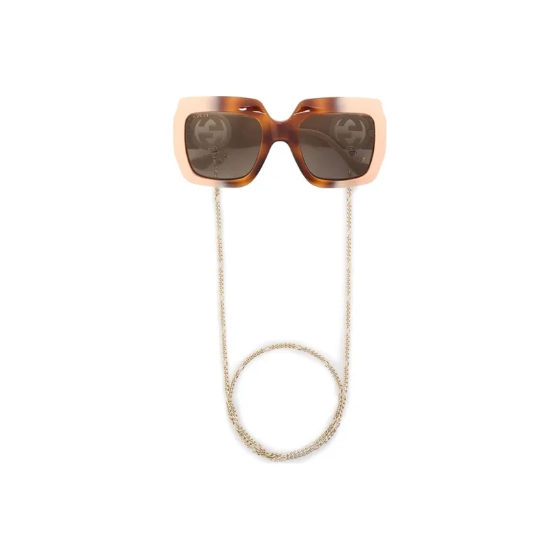 GUCCI Square Two Tone Chane Sunglasses-4