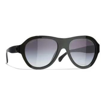 CHANEL Sunglasses Unisex Green