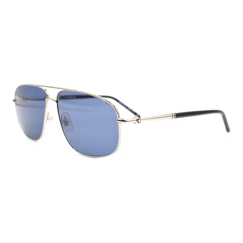 MONTBLANC Meisterstuck Sunglasses Men Blue/Silver White-0