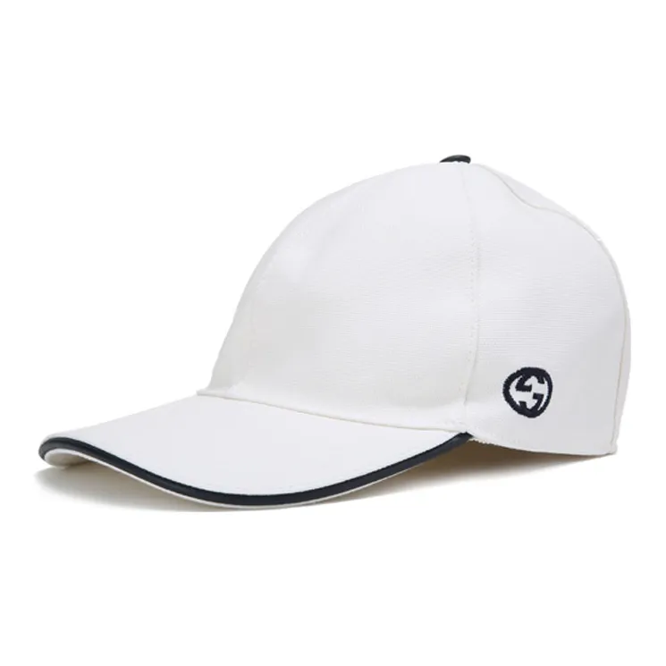GUCCI GG Cutton Baseball Cap White-0