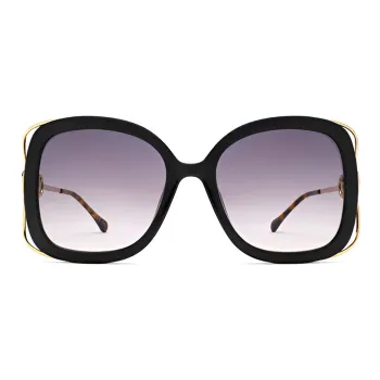 GUCCI Horsebit Detail Square Frame Sunglasses
