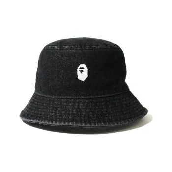 A BATHING APE Denim One Point Bucket Hat