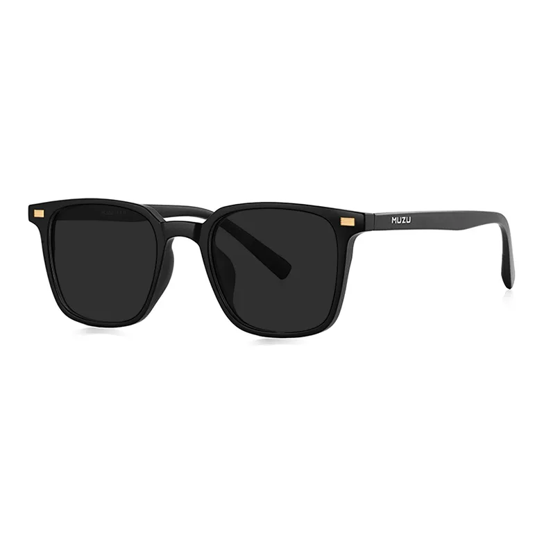 MUZU TR/Memory Plastic Square Sunglasses Unisex-5