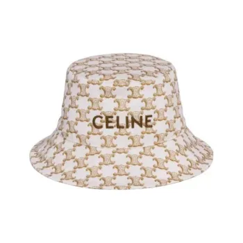 CELINE Milk White Bucket Hats Women's