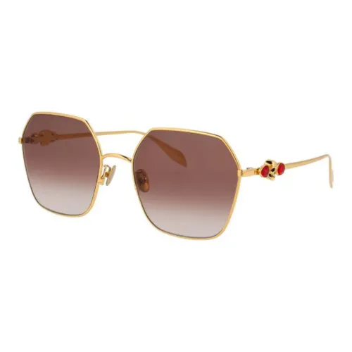 Alexander McQueen Sunglasses Unisex Gold