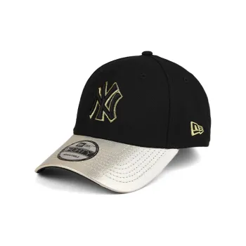 New Era Cotton Baseball Caps Unisex Black/Gold